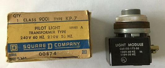 SQUARE D KP-7 PILOT LIGHT 240V 60HZ SER.A