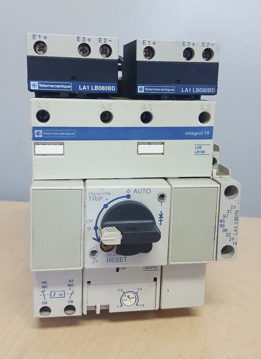 TELEMECANIQUE integral 18 REVERSING STARTER LD5-LB130 LA1-LB015 LA1 LB080BD