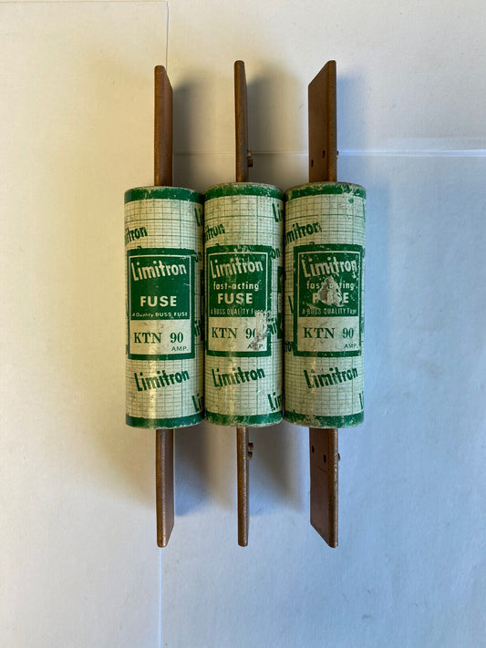 Bussmann Limitron KTN90 90A 250V Fuse "Lot of 3"