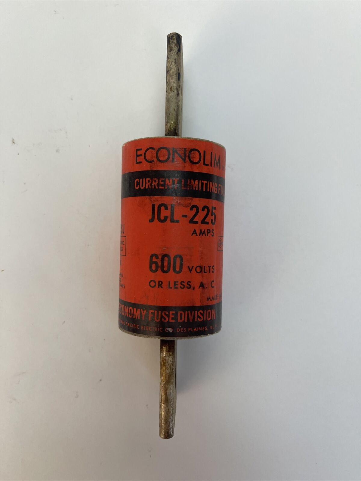 ECONOMY JCL-225 ECONOLIM CURRENT LIMITING FUSE 225AMP 600VAC CLASS J