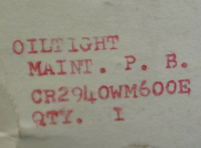 GENERAL ELECTRIC CR2940WM600E OILTIGHT PUSHBUTTON UNIT / NEW SURPLUS