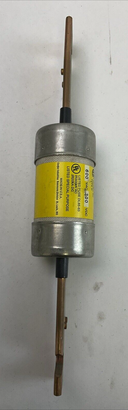 BUSSMANN LPS-RK-150SP LOW-PEAK DUAL-ELEMENT TIME DELAY FUSE 600VAC 300VDC 150AMP