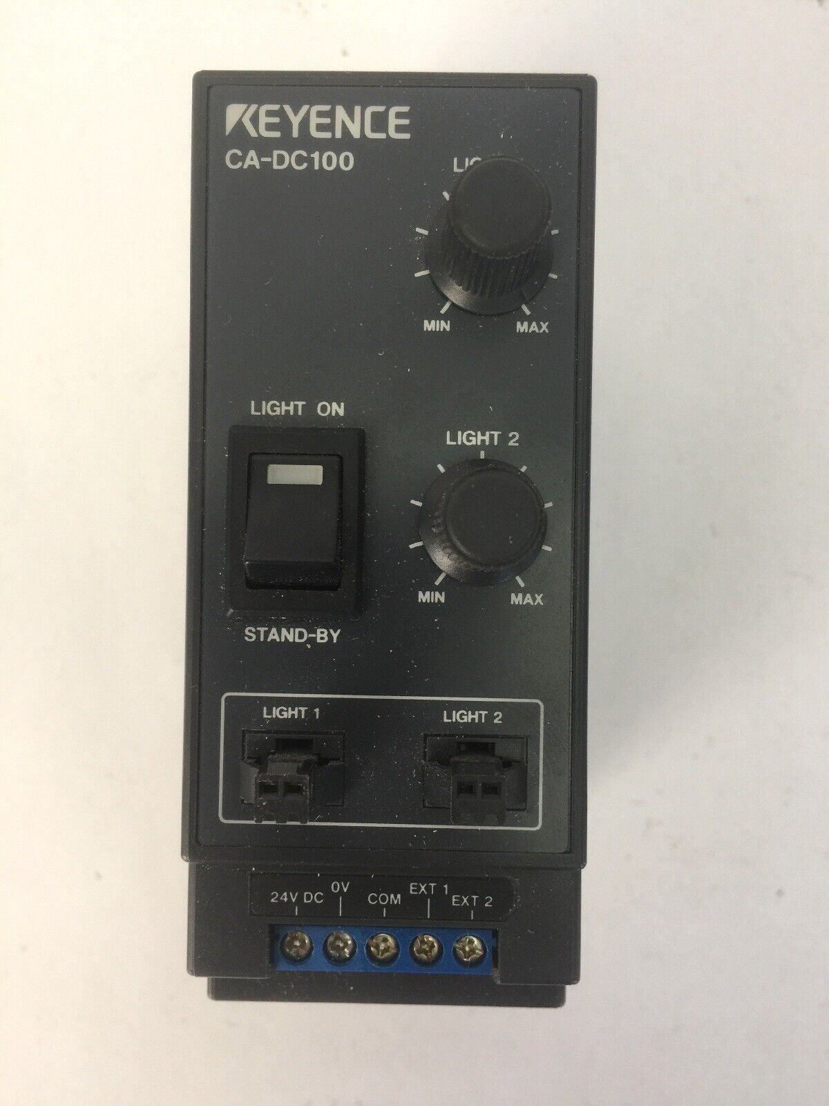 KEYENCE CA-DC100 POWER SUPPLY LIGHT CONTROLLER 24VDC