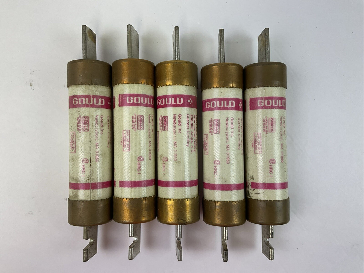 GOULD SHAWMUT TRS200R TRI-ONIC TIME DELAY FUSE 200A 600VAC (LOT OF 5)