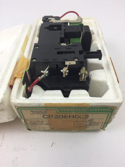 GE CR206H002 MAGNETIC STARTER NON-REVERSING 2 POLES-1OL COIL 115V 60HZ