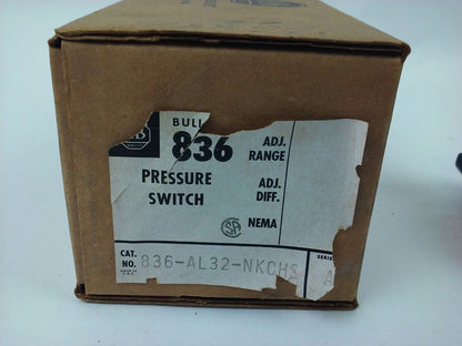 ALLEN BRADLEY 836-AL32-NKCHS, SERIES A, PRESSURE SWITCH, NEW