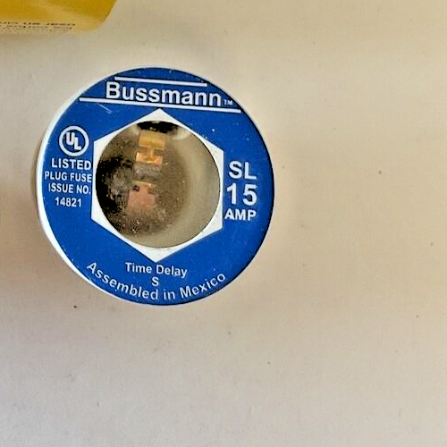 BUSSMANN SL-15 TIME DELAY FUSE 15A 125VAC***BOX OF 3 ***