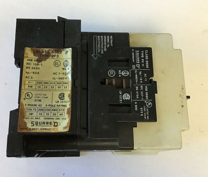 SQUARE D CLASS 8502 TYPE PF3.22 63A 600VAC 40HP 3PHASE
