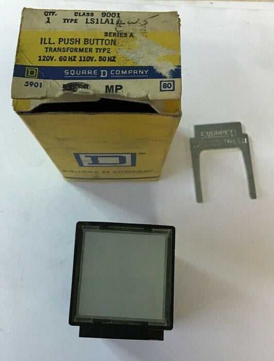 SQUARE D 9001 LS1LA1 ILLUMINATED PUSHBUTTON 120/110V 60/50HZ