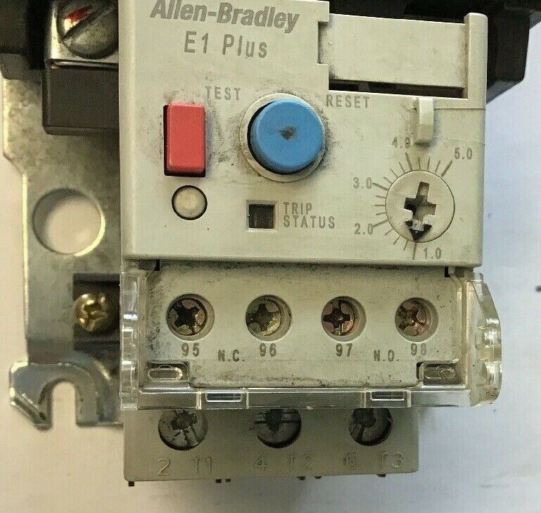 ALLEN-BRADLEY 509-BO*-E1+ SIZE 1 STARTER 120 V COIL  W/592-EECC W/595-A SER.C