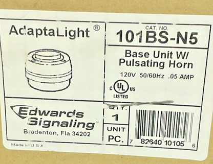 ADAPTALIGHT 101BS-N5 BASE UNIT W/PULSATING HORN 120V 50/60HZ .05A