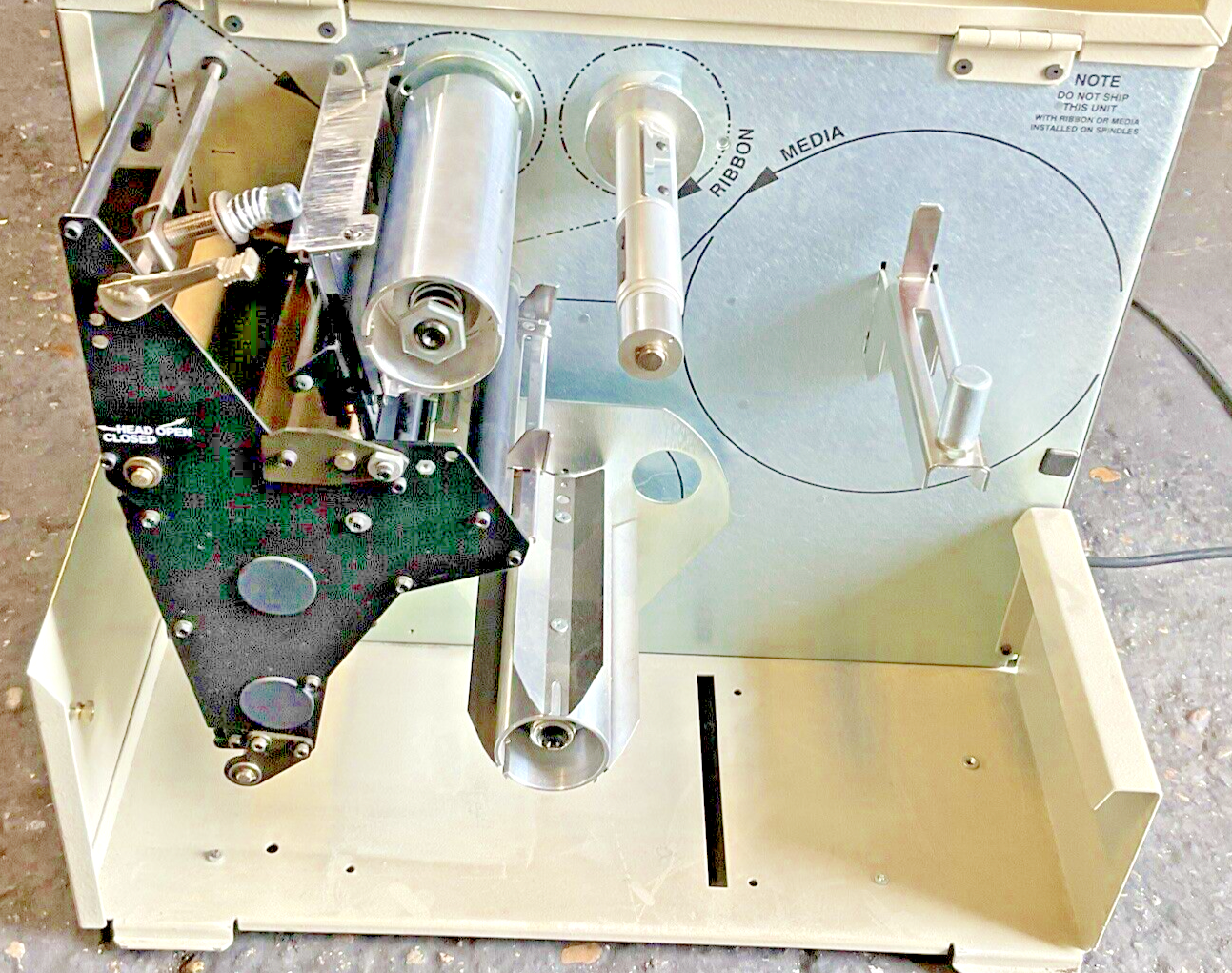 ZEBRA 105SL THERMAL PRINTER 90-264VAC 3A 200W 47-63HZ****PARTS ONLY**** LOTOF3**
