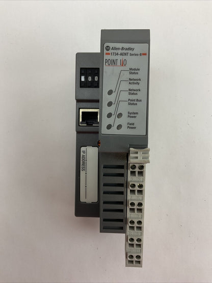 ALLEN BRADLEY 1734-AENT SER B FW 4.003 ETHERNET ADAPTER MODULE POINT I/O