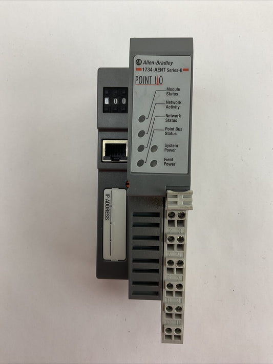 ALLEN BRADLEY 1734-AENT SER B FW 4.003 ETHERNET ADAPTER MODULE POINT I/O