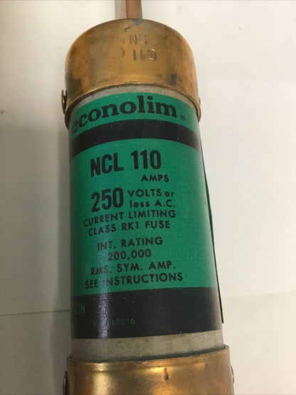 ECONOMY NCLR-110 FUSE ECONOLIM 110A 250V CLASS RK1