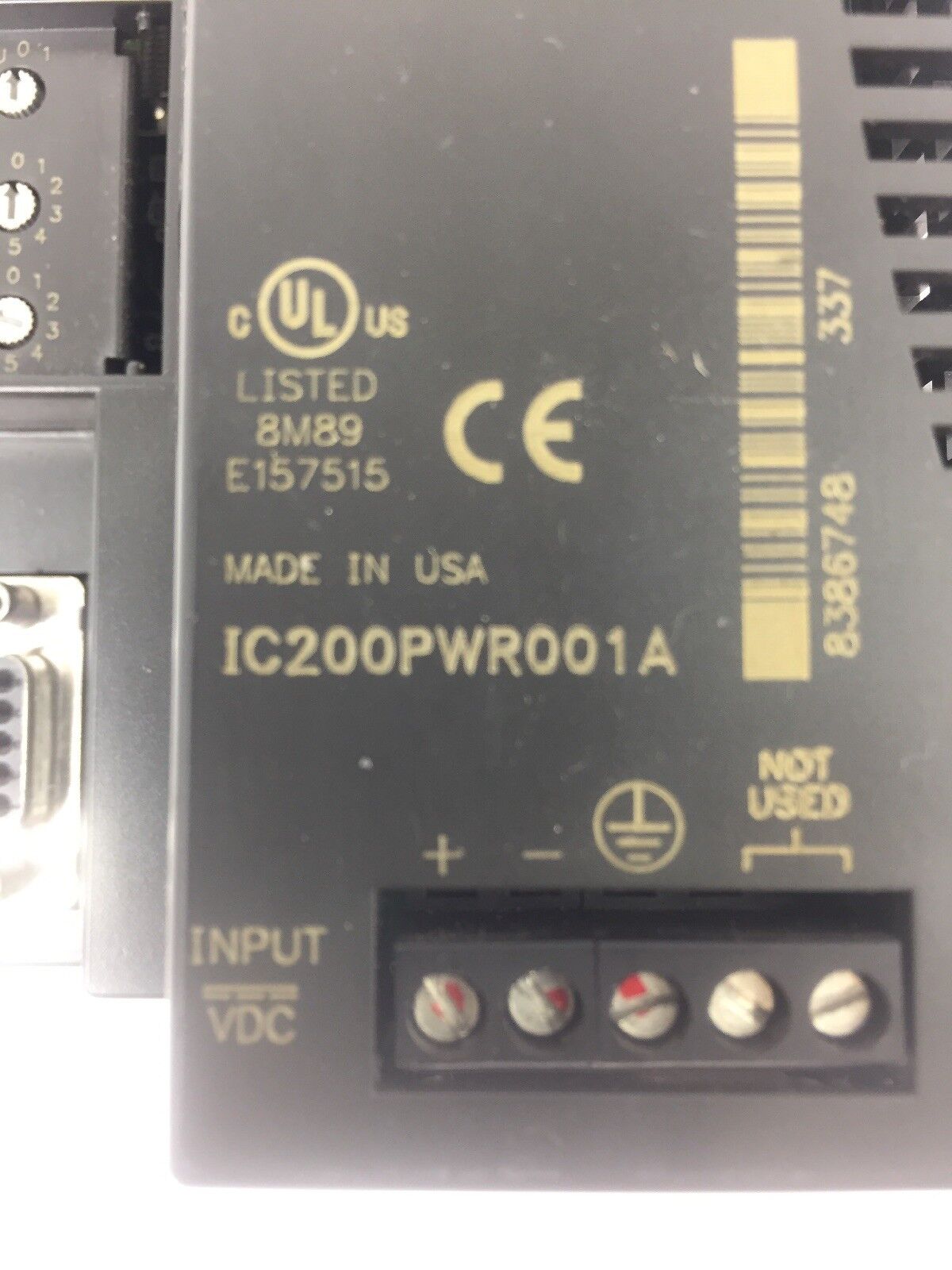 GE FANUC VERSA MAX IC200PWR001A PBI001 POWER SUPPLY 24 VDC 11 W