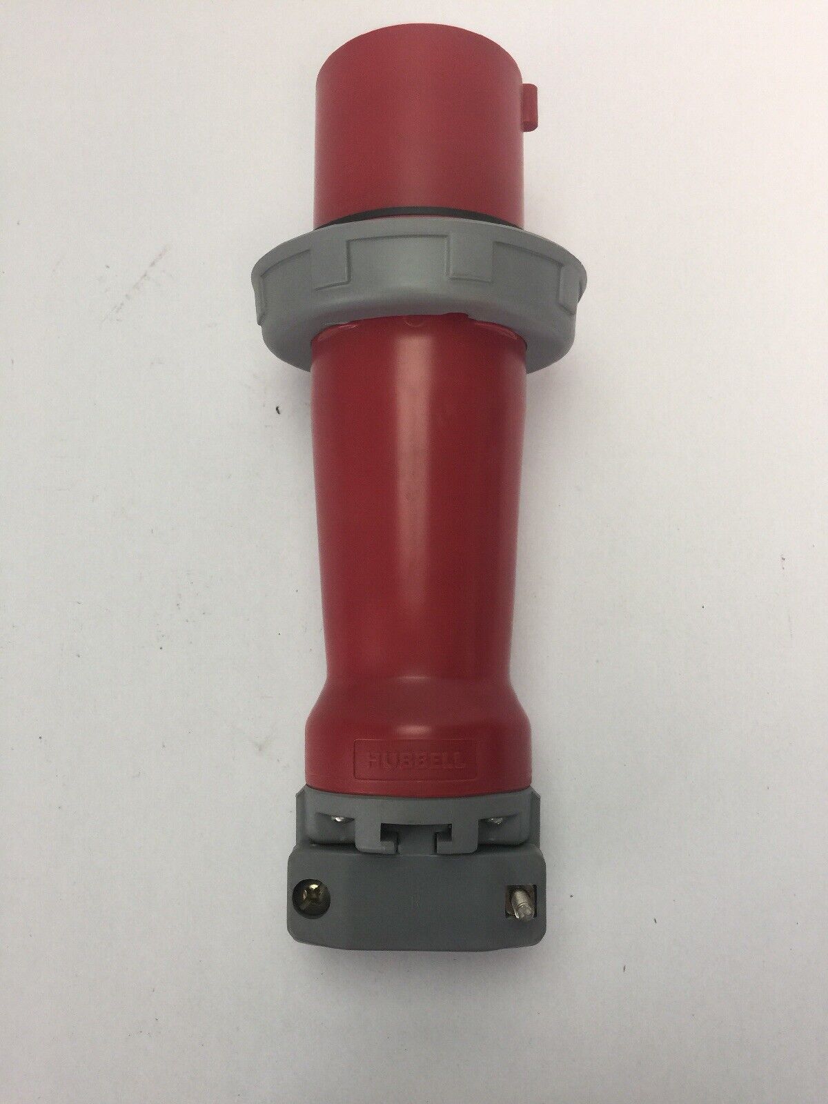 HUBBELL HBL4125P6W PLUG WATERTIGHT 125A 380/416VAC 3 POLE 4 WIRING GROUNDING IEC
