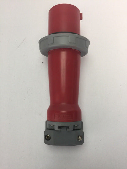 HUBBELL HBL4125P6W PLUG WATERTIGHT 125A 380/416VAC 3 POLE 4 WIRING GROUNDING IEC