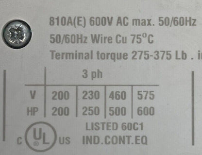 GE CK12BE300 CONTACTOR 600VAC 680HP 1000A KM6EN COIL 220-250V KRC-48/260 48-260V