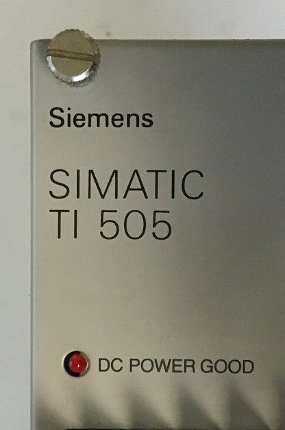 SIEMENS SIMATIC TI 505 POWER SUPPLY 505-6660 110/220 VAC 200VOLT 50-60HZ