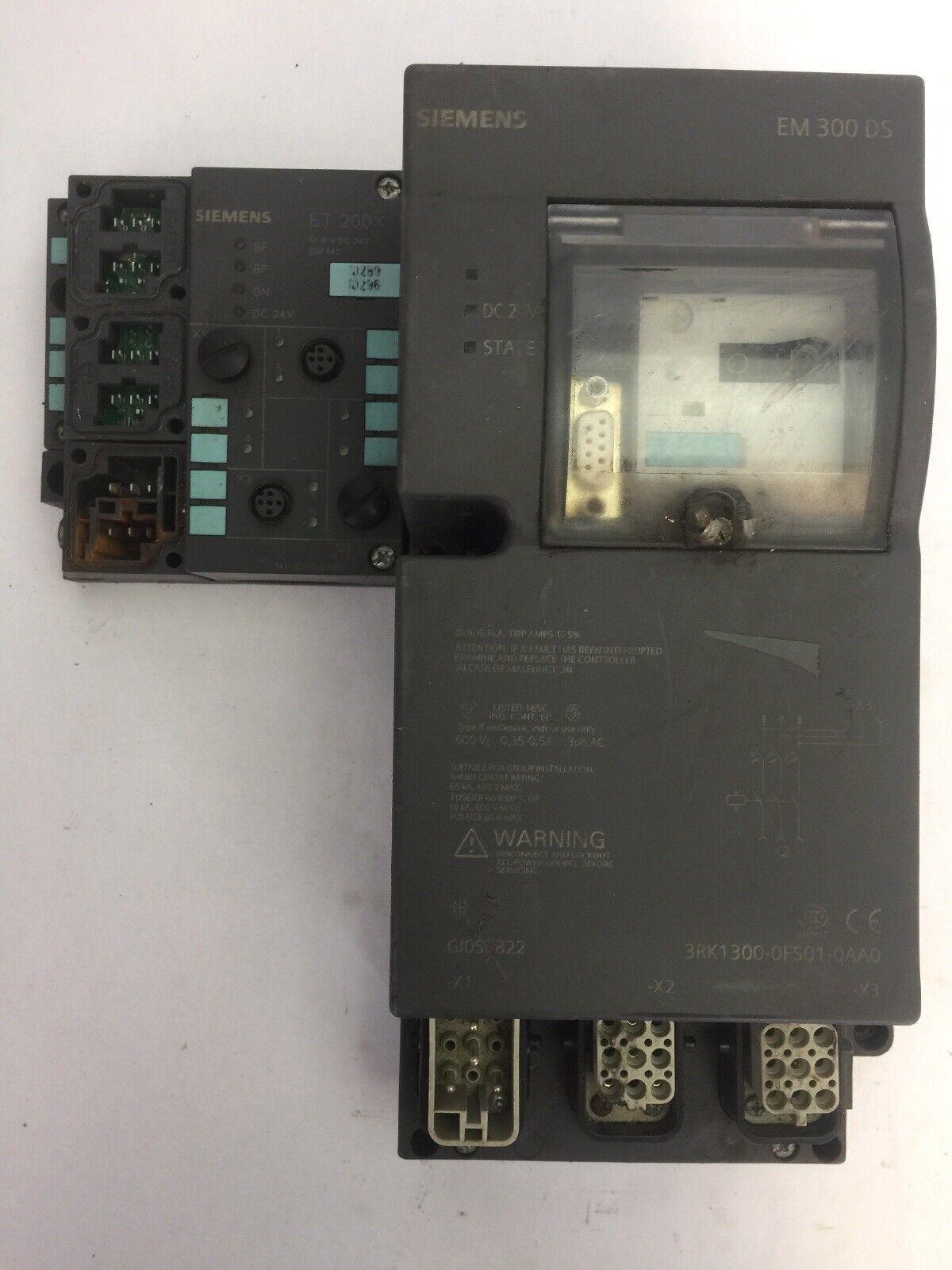 SIEMENS 3RK1300-0FS01-0AA0 MOTOR STARTER CONTROLLER 6ES7 141-1BF12-0XB0 MODULE