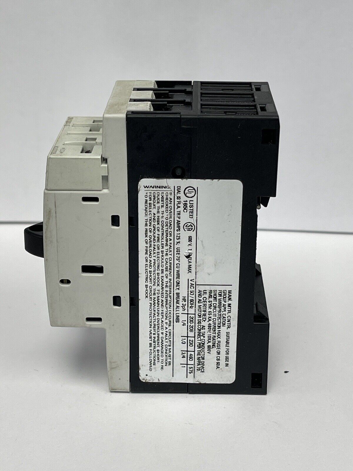 SIEMENS - 3RV1011-0KA10 - Motor breaker; 0.37kW; 220÷690VA; DIN; SHt cir.rel 16A