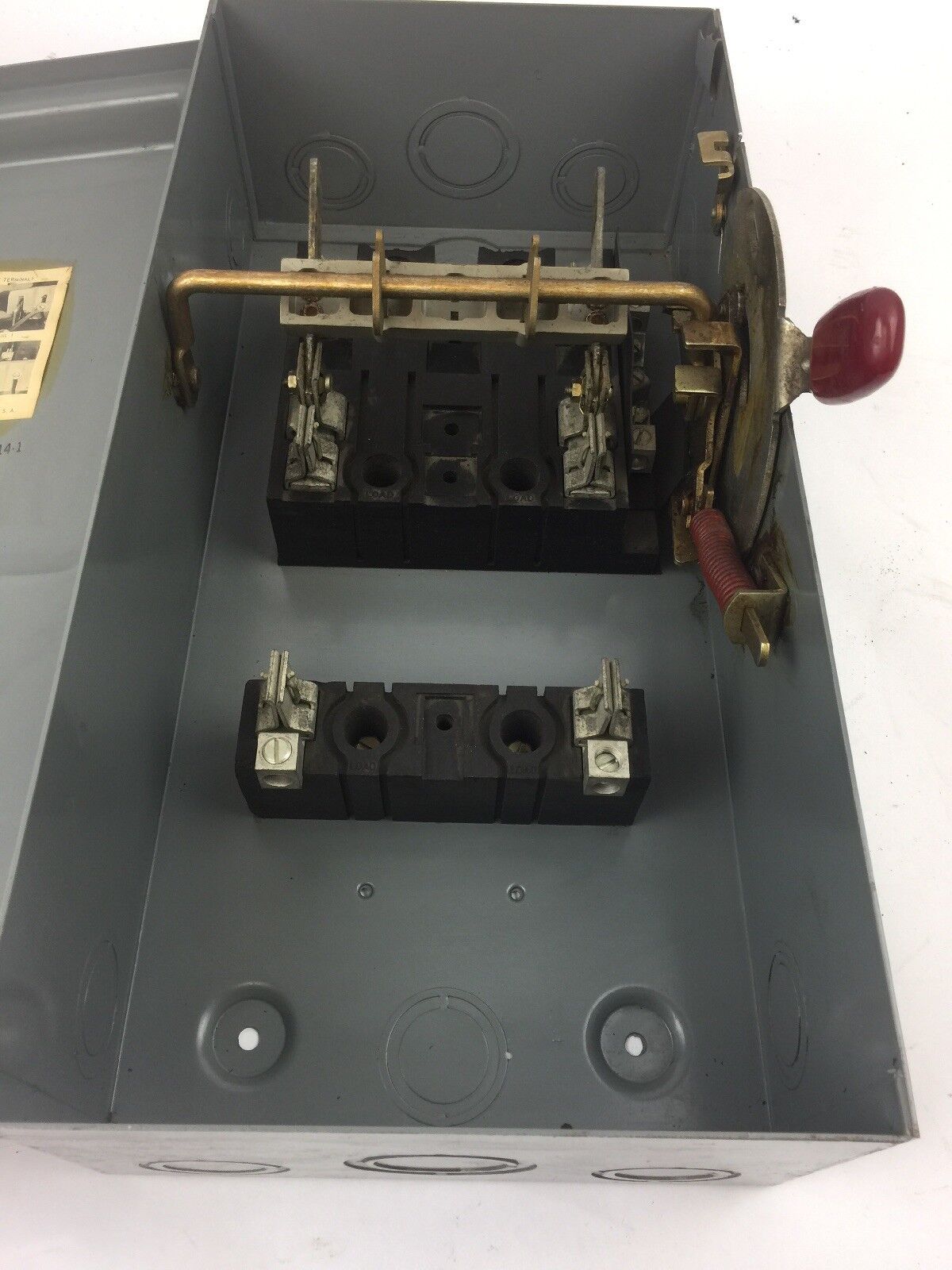 WESTINGHOUSE HF323N HEAVY DUTY SAFETY SWITCH 240 VAC 250 VDC 100 AMP NEMA 1