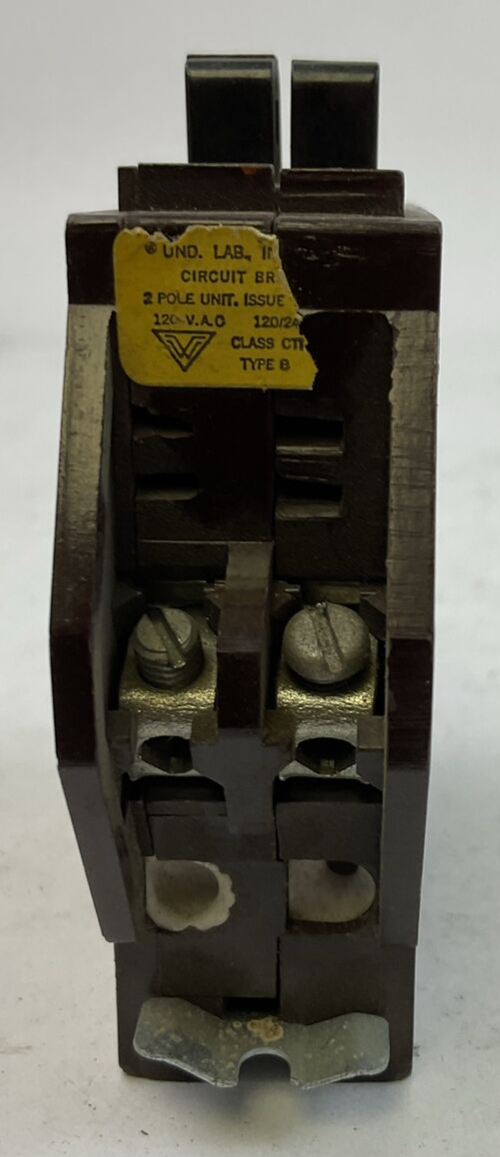 WADSWORTH B1520 15/20AMP 2POLE 120/240VAC CIRCUIT BREAKER