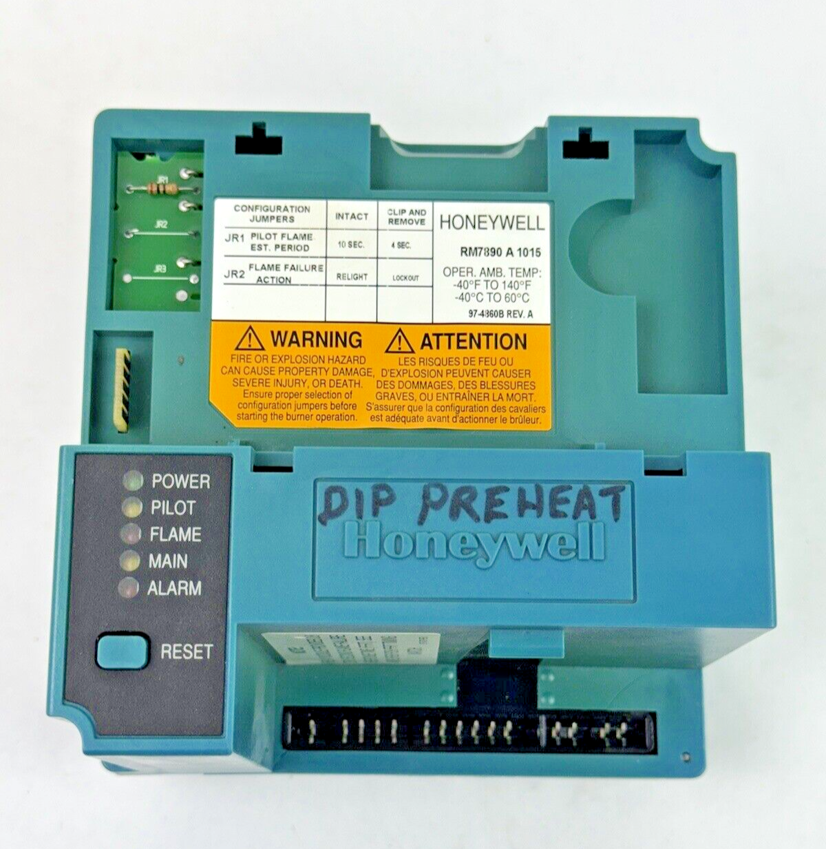 HONEYWELL - RM7890 A 1015 - ULTRAVIOLET FLAME AMPLIFIER - BURNER CONTROL