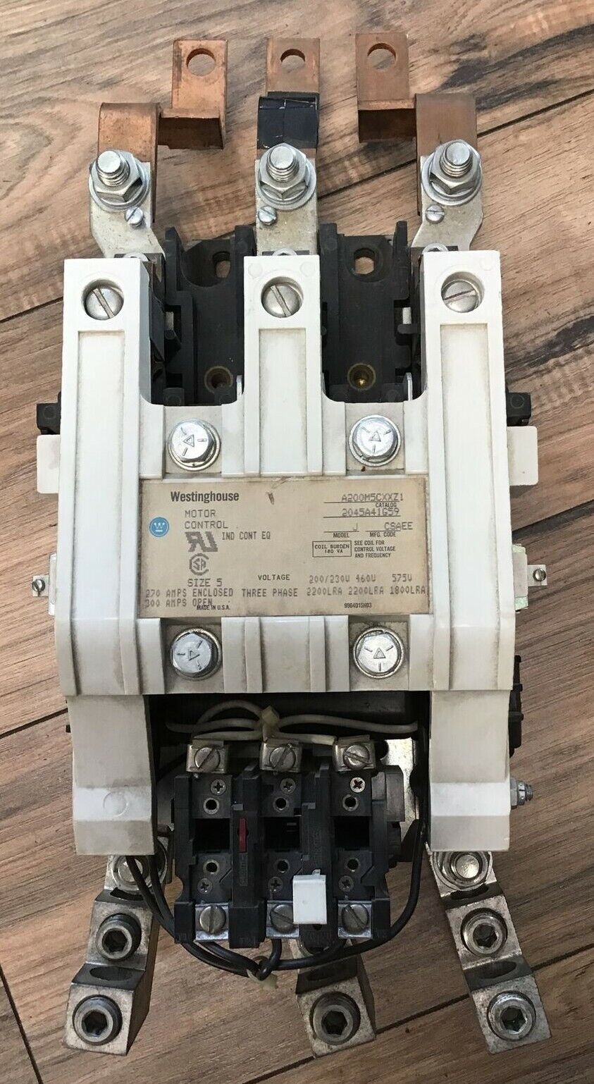 WESTINGHOUSE A200M5CXXZ1 MOTOR CONTROL SIZE 5 MOD. J W/ 2050A14G15 COIL 480V