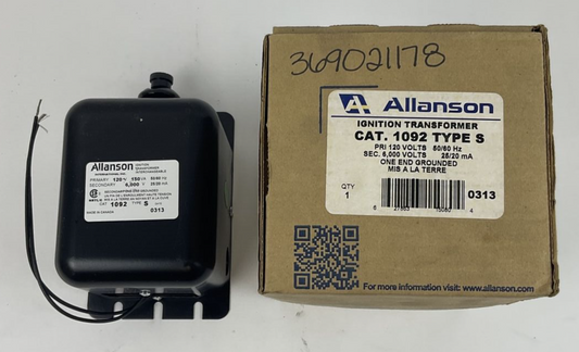 ALLANSON 1092 TYPE S IGNITION TRANSFORMER 120V 50/60HZ