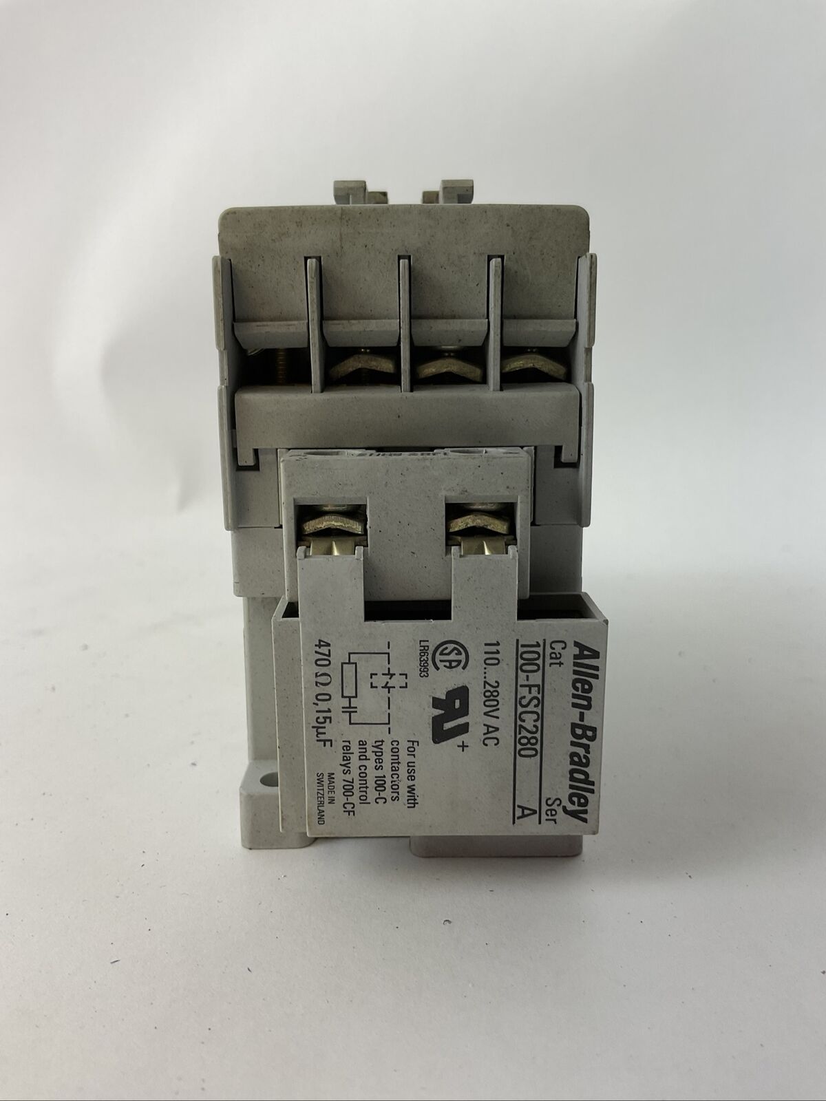 ALLEN BRADLEY STARTER (100-C12*10 SER A 600VAC 25A 193-EA1EB SER B 1.6-5.0A)