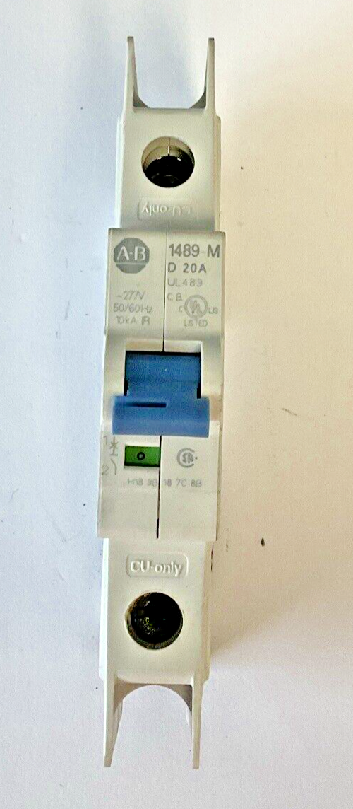 ALLEN-BRADLEY 1489-M1D200 CIRCUIT BREAKER 20A 10KA SER.D 277VAC 50/60HZ