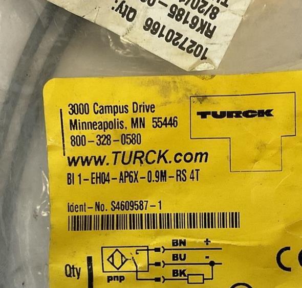 TURCK BI 1-EH04-AP6X-0.9M-RS PROXIMITY SENSOR 10-30VDC 100MA 1MM