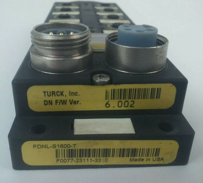 TURCK FDNL-1600-T BUS STOP DN F/W VER. 6.002 16 IN STATION 11-26VDC 3-4 WIRE PNP