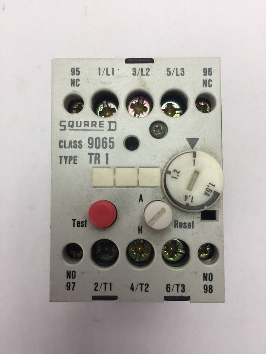 SQUARE D 9065 TR 1 OVERLOAD RELAY 1.0-1.5A