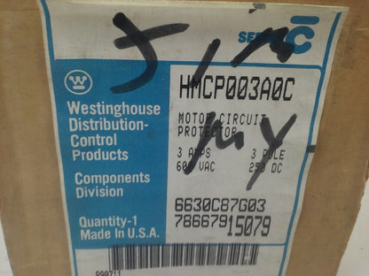 WESTINGHOUSE HMCP003A0C B SER.C MOTOR CIRCUIT PROTECTOR TRIP UNIT 3A 3P 600V