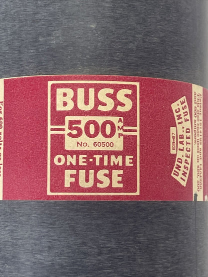 BUSS 60500 ONE-TIME FUSE 500AMP 600V