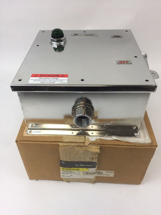 GE CR1062S2ACT402G MAN MOTOR STARTER SIZE M1 2 POLES 1 OVERLOAD TYPE 4 STAINLESS