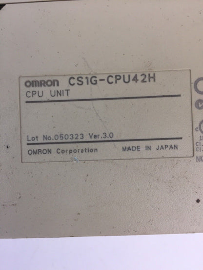 OMRON CS1G-CPU42H CPU UNIT OGRAM PROGRAMMABLE CONTROLLER