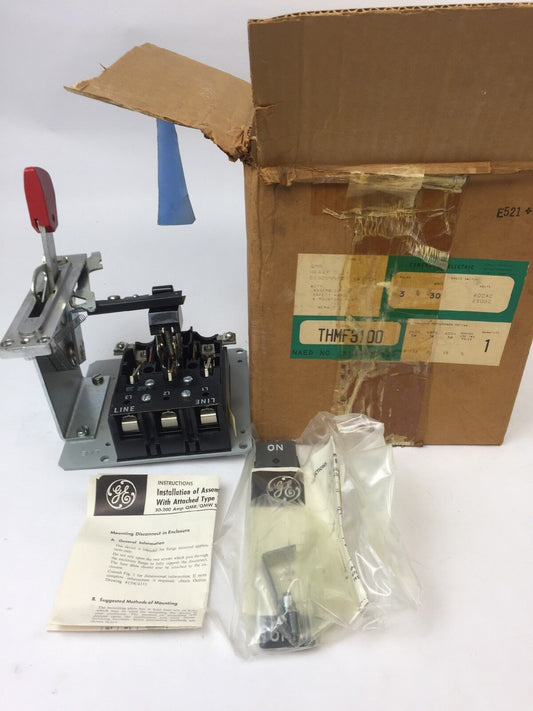 GE THMF3100 DISCONNECT SWITCH 3 POLE 30 AMP 600 VAC 250 VDC