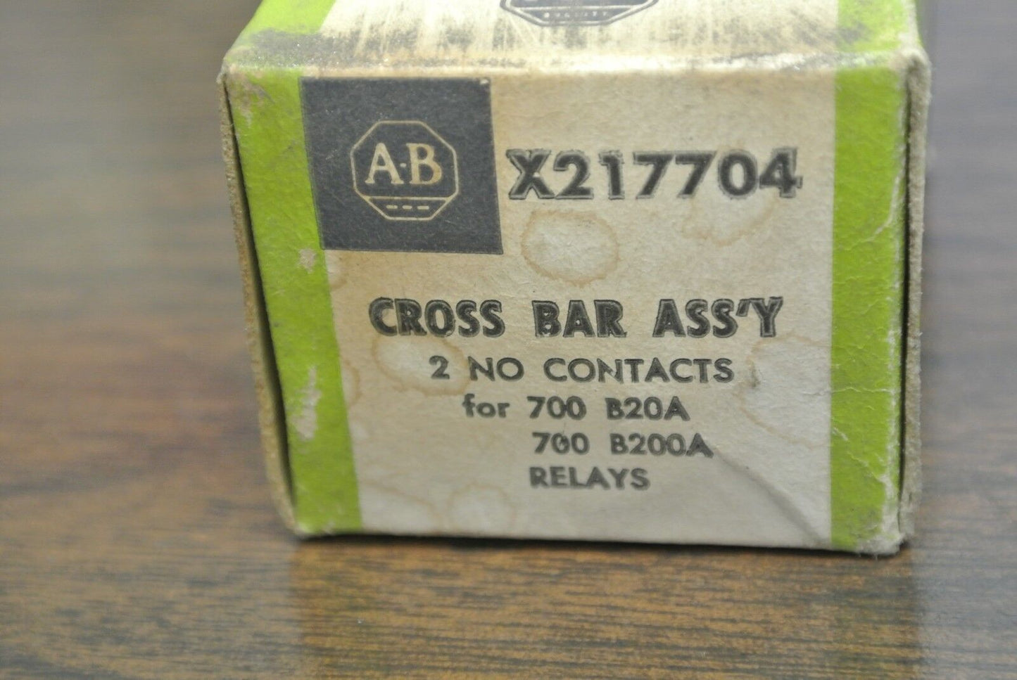ALLEN-BRADLEY X-217704 RELAY CROSS BAR ASSEMBLY / 2 N.O. CONTACTS / NEW SURPLUS