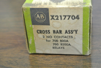 ALLEN-BRADLEY X-217704 RELAY CROSS BAR ASSEMBLY / 2 N.O. CONTACTS / NEW SURPLUS