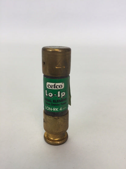 CEFCON LON-RK 4 DUAL ELEMENT TIME DELAY FUSE 4A 250VAC CLASS RK1 (BOX OF 7)