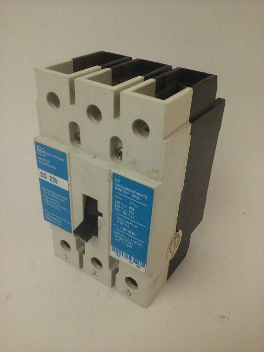 CUTLER HAMMER GD3080 CIRCUIT BREAKER 3P 80A 480V, GD 22K