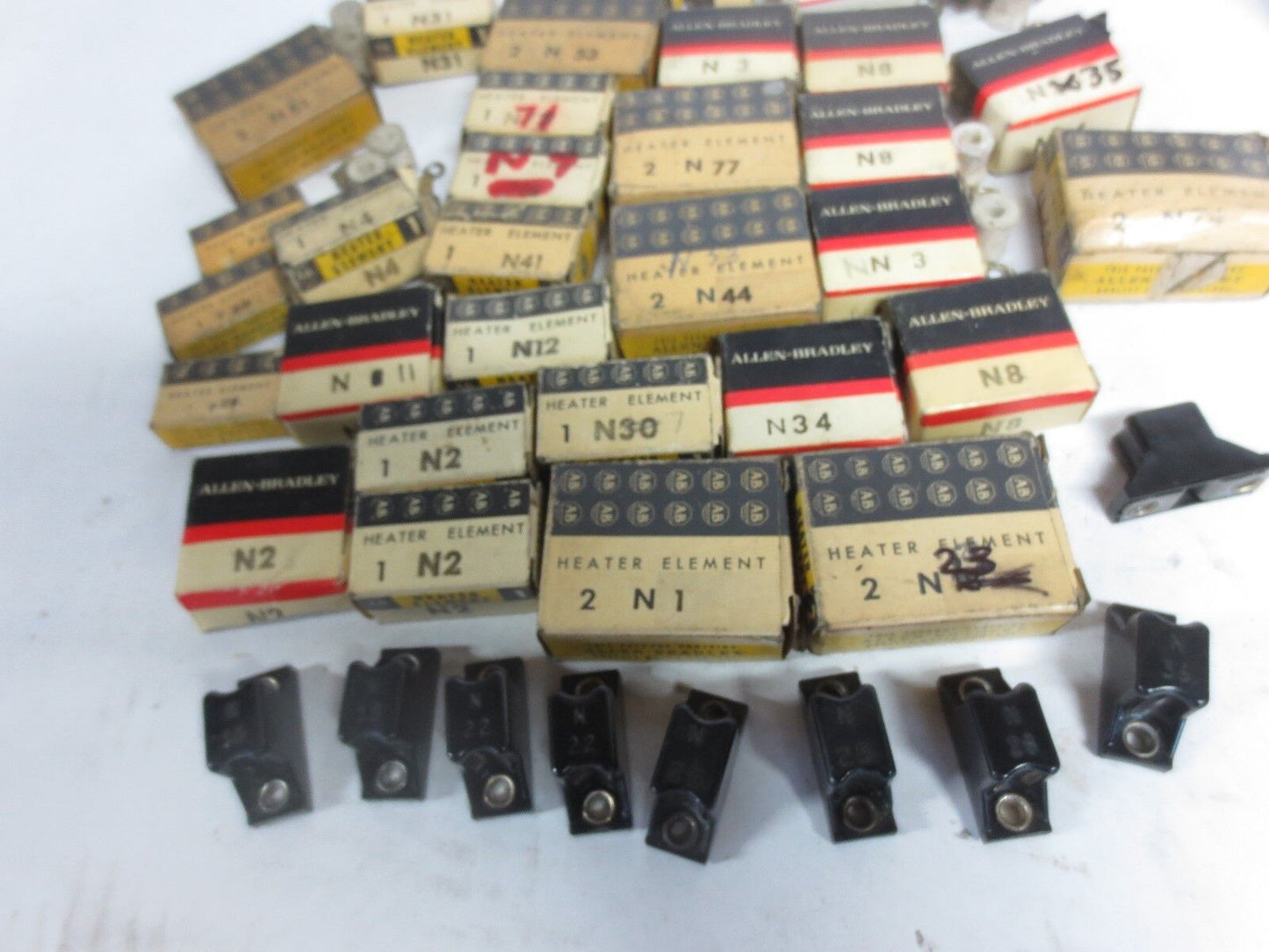 ALLEN-BRADLEY VARIOUS THERMAL OVERLOAD RELAY HEATER ELEMENTS, LARGE LOT