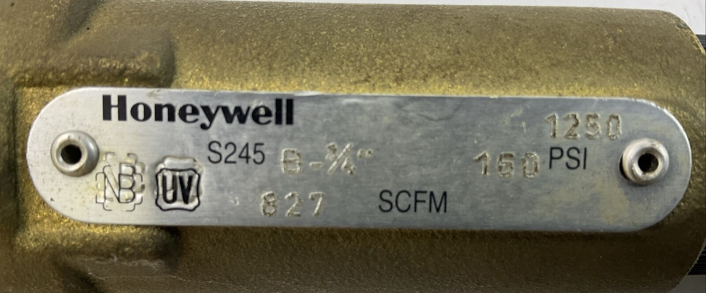 HONEYWELL S245 B-34" SAFETY VALVE 11.0bar 160PSI