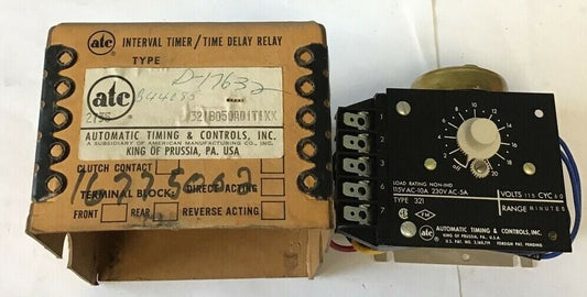 ATC 321B-050-A-01T1XX TIME DELAY RELAY 115VOLT 60CYC TYPE 321