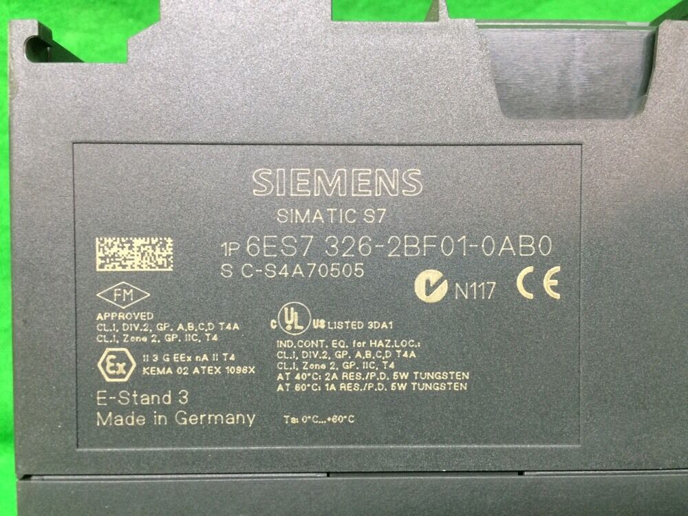 SIEMENS 6ES7 326-2BF01-0AB0 SIMATIC S7 MODULE 6ES73262BF010AB0