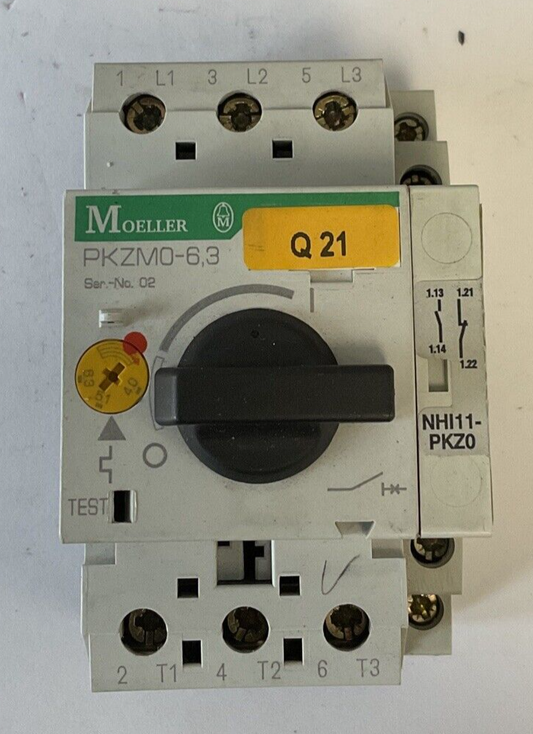 MOELLER PKZM0-6.3 MOTOR PROTECTOR SER.2 50-60HZ 400VAC